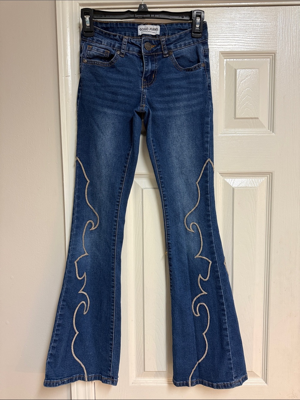 Gogo Jeans Embroidered Western Flared Jeans For Teen Girls